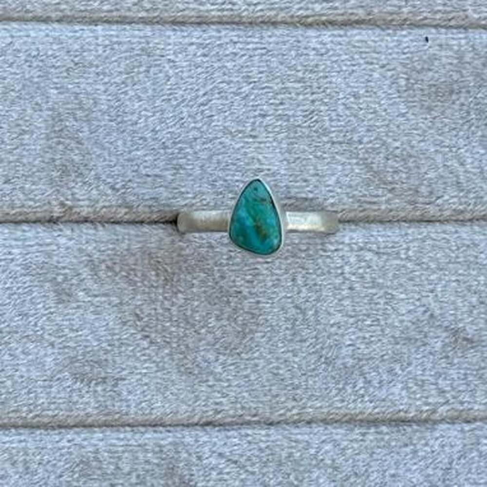 Sterling Silver Emerald Valley Turquoise Teardrop Ring